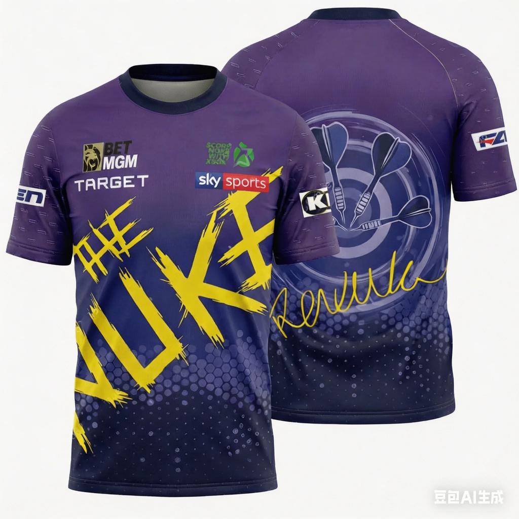 2026 PDC Luke Littler Darts Jersey The Nuke Men Round Neck 3D Printed T-shirt Short Sleeve Sports Casual Men's Tee Tops Fan Gift