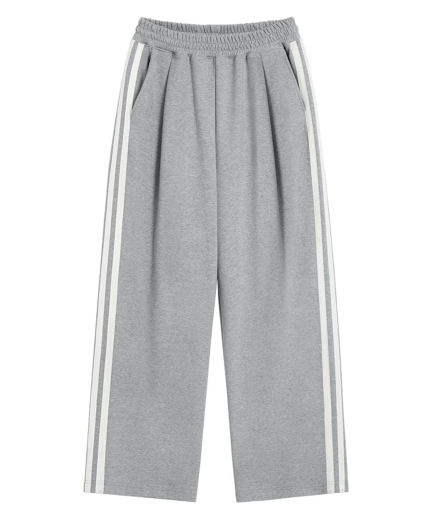 BRENSON Line Track One-Pleat Wide Sweatpants ( 4 Colors )