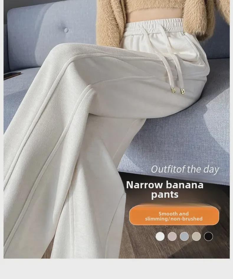 High-Waisted Pink Wide-Leg Pants for Women - Slimming, Casual, Spring/Autumn