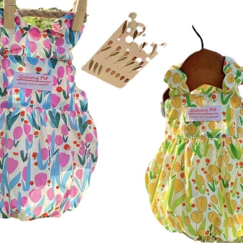Pet Princess Dress Suspender Bichon Pomeranian Yorkshire Schnauzer Small Dog Cat Clothes Summer Thin Dog Bud Dress