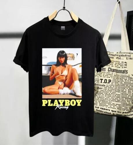 Playboy Унисекс Черная Хлопковая Футболка Винтажная Забавная Подарок Полный Размер S-4XL Унисекс Футболка XXXL 1990₽