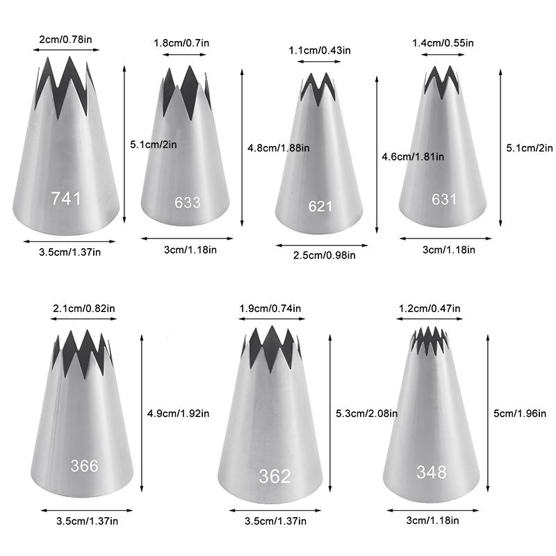 Russian Pastry Nozzles For Cream Icing Piping Nozzles Cake Decoration Tips Leaf Tulip Rose Cake Nozzles Tips Confectionery