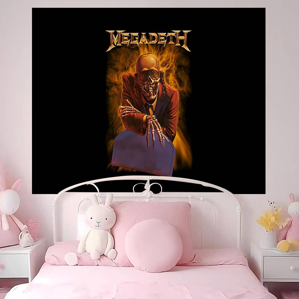 Rock Band Megadeths Hippie Wall Hanging Tapestries Bohemian Wall Tapestries Mandala INS Home Decor