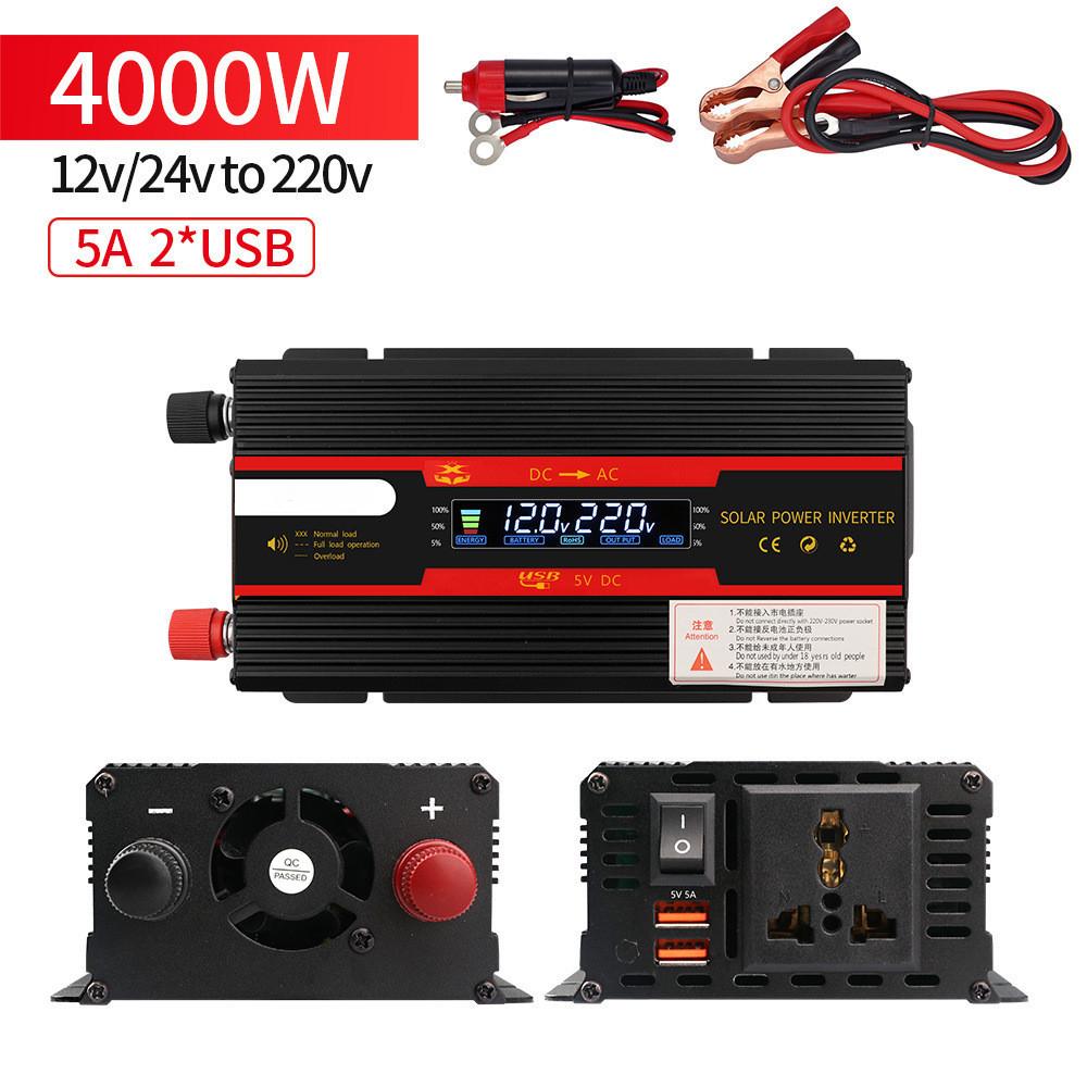 Outdoor Emergency High Power Car Inverter Solar Power Converter Household Portable Voltage Transformer