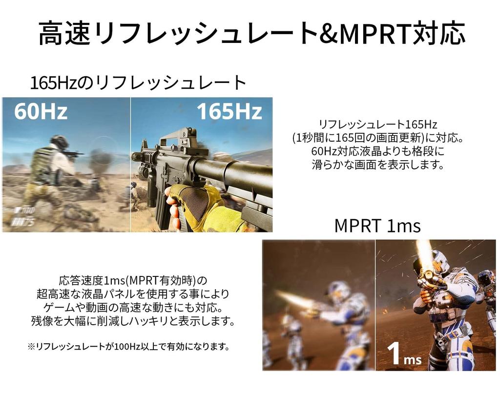 JAPANNEXT Inch Gaming Monitor 165hz Compatible WQHD HDMI DP 23.8 JN-238GT165WQHDR DVI-I