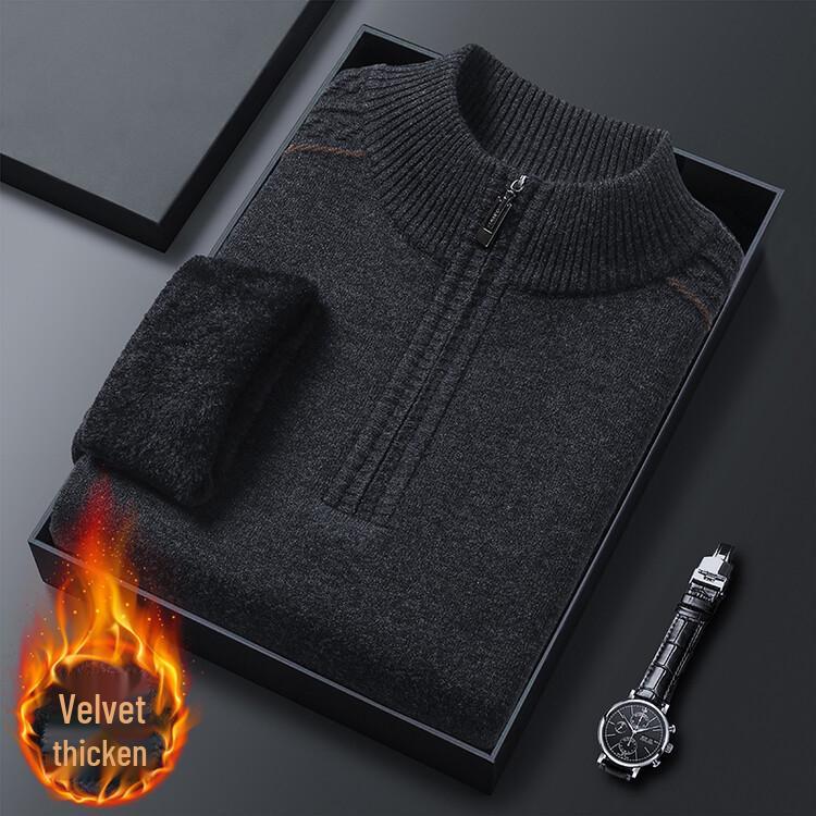 2025 Men's Trendy Thick Knit Half-High Collar Pullover