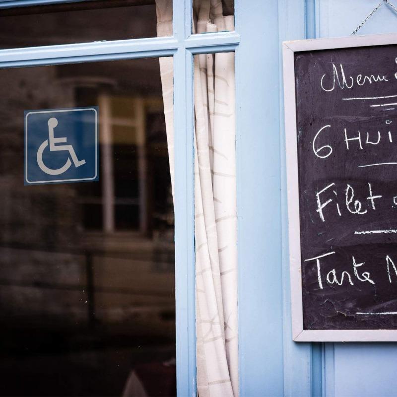 8 stücke Behinderte Zeichen Behinderung Mobilität Parkplatz Auto Aufkleber PVC Aufkleber für Auto