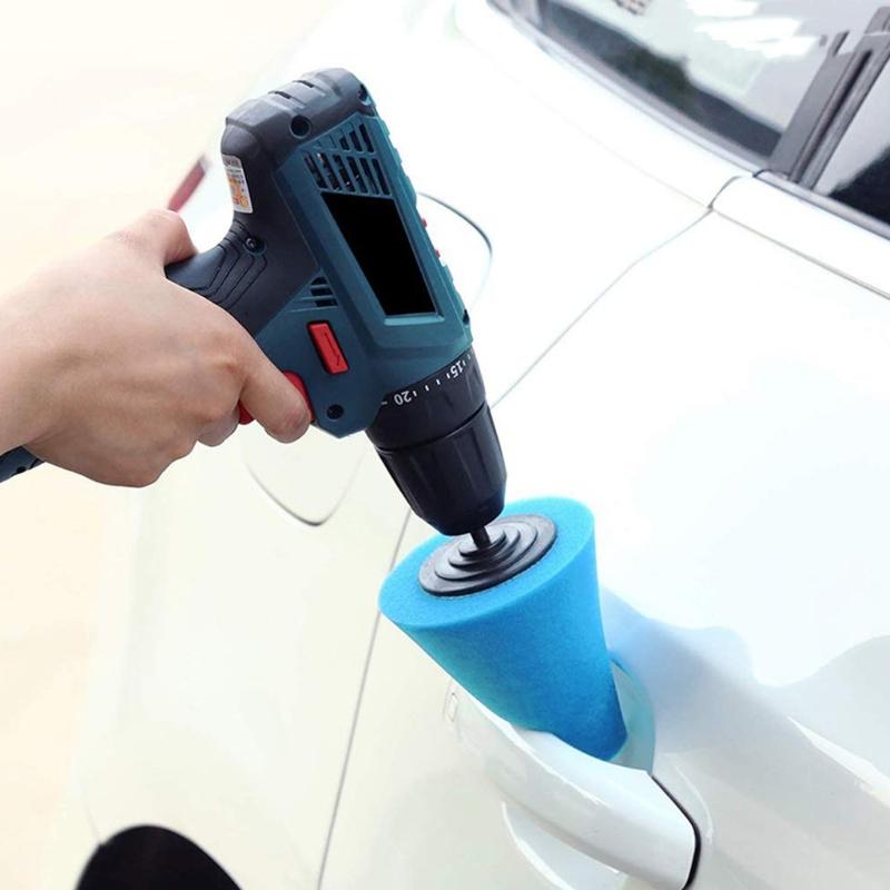 Car Polishing Pad Buffing Foam Sponge Pad Cone Polisher Buffer Pad Automotive Waxing for Car Wheel Headlight Polishing
