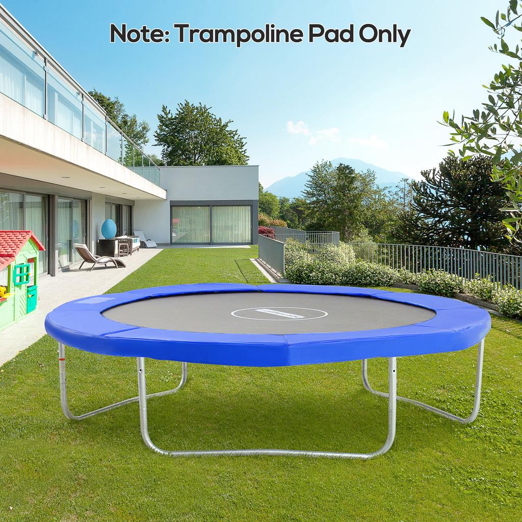 8ft Trampoline Pad, Diameter 244cm Trampoline Accessories Surround Pad Thick Foam Pads Padding Replacement Spare, Blue