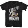 1983 Texas Flood God of Guitar Stevie Ray Vaughan Vintage Men's Blockbuster T-Shirt Environmental Peace of Mind Uninhibited