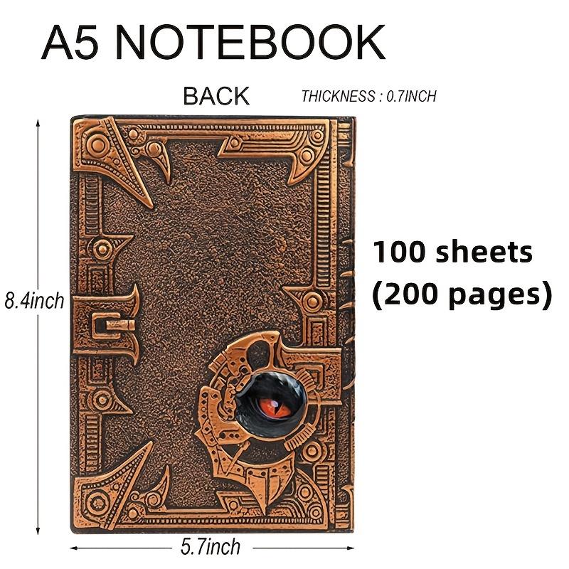 1pc Dragon Retro Relief Leather Notebook Journal Dinosaur European Style Notepad Metal Three-dimensional