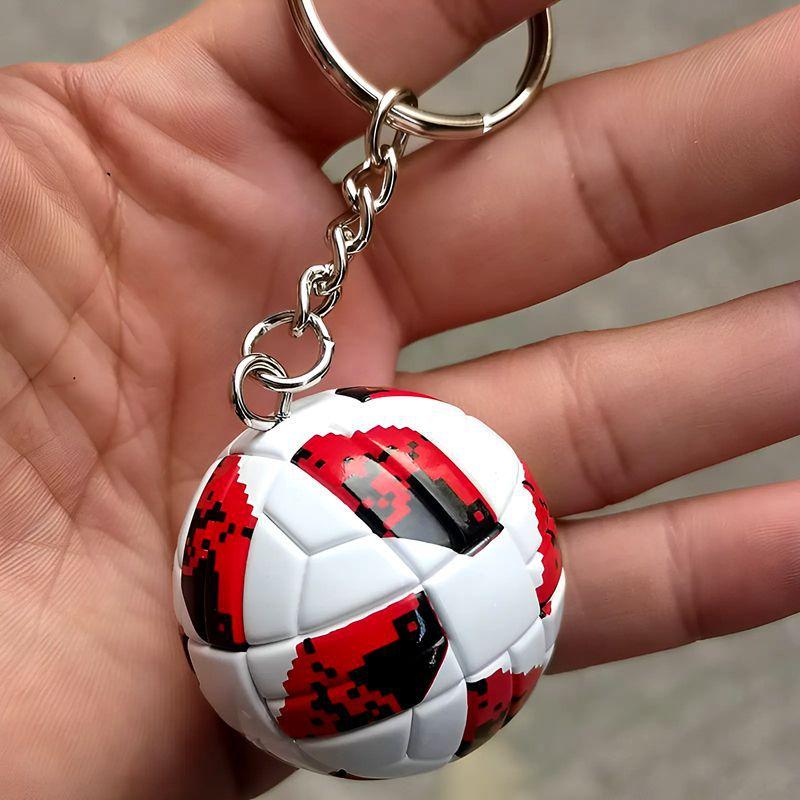 New Qatar World Cup Mascot Keychain La'eeb Pendant Football Souvenir Figurine Ornament Keyring
