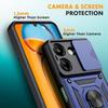 Coque et Verres Trempés - E.F.CONNECTION - Pour Xiaomi Redmi 13C - Bleu Marine - Antichoc - Cache Caméra Coulissant