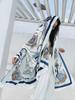Summer Sunscreen Shiawl Kerchief Fashion Sailboat Small Hijab Scarf Print Shawls Popular Sunscreen Silk Scarves Headcloth