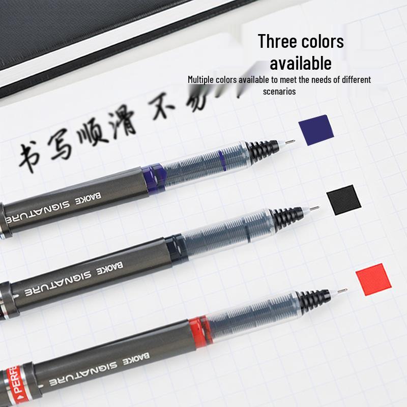 Quick-Dry Black Rollerball Pen with Needle Tip for Exams & Signatures