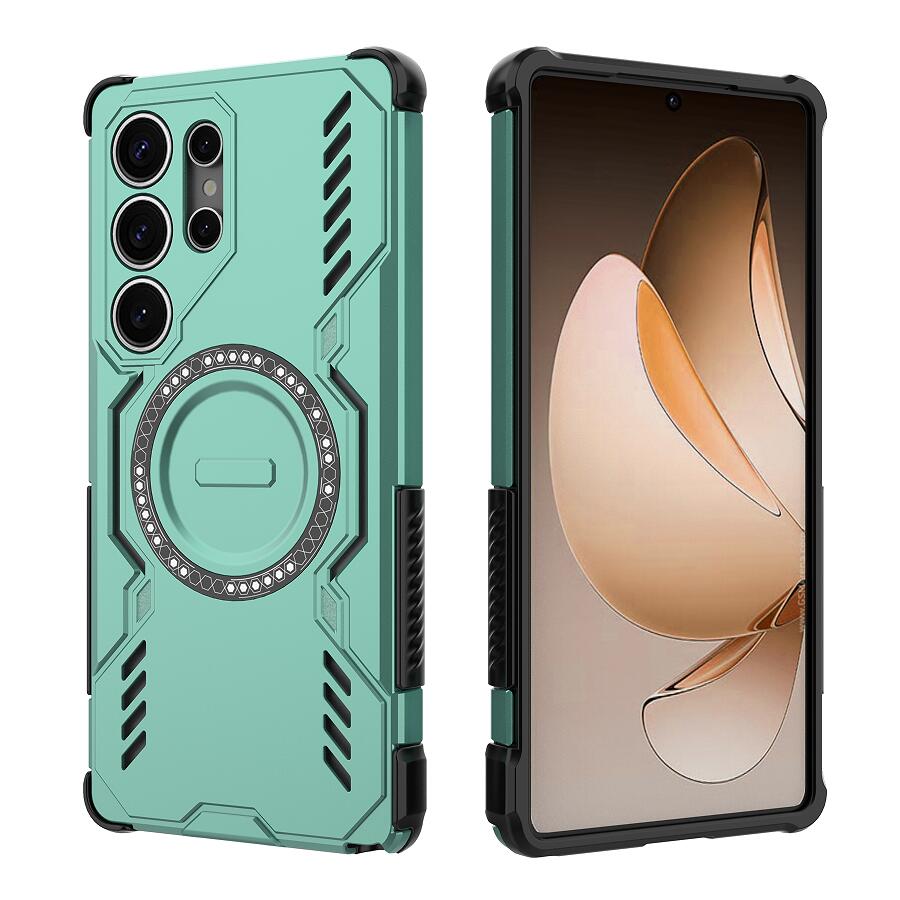 

Чехол для Samsung Galaxy S25 Ultra Plus Edge A56 A16 A26 A36 A55 A06 M56 с магнитной беспроводной зарядкой и отводом тепла Galaxy S25 Ultra зелёный