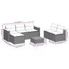 VidaXL Salon de Jardin avec Coussins 5 pcs, Canapés de Terrasse, Ensemble de Meubles de Patio, Mobilier d'Extérieur, Noir 3213537