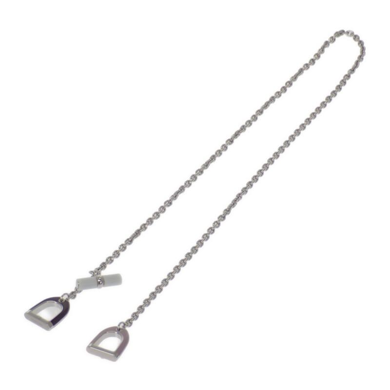 HERMES  H100088FPBB  Necklace Glycine/Bordeaux Metal Mens