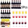 5Pcs 1:12 Dollhouse Miniature Wine Glass Mini Red Wine Cup Model For Doll House Kitchen Restaurant Decor Accessories