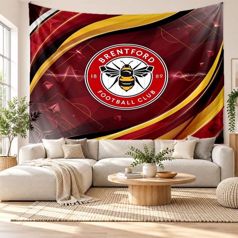 Brentford Football Wall Tapestry, Soft Fabric Wall Hanging, Decorative Backdrop For Bedroom Home Wall Art