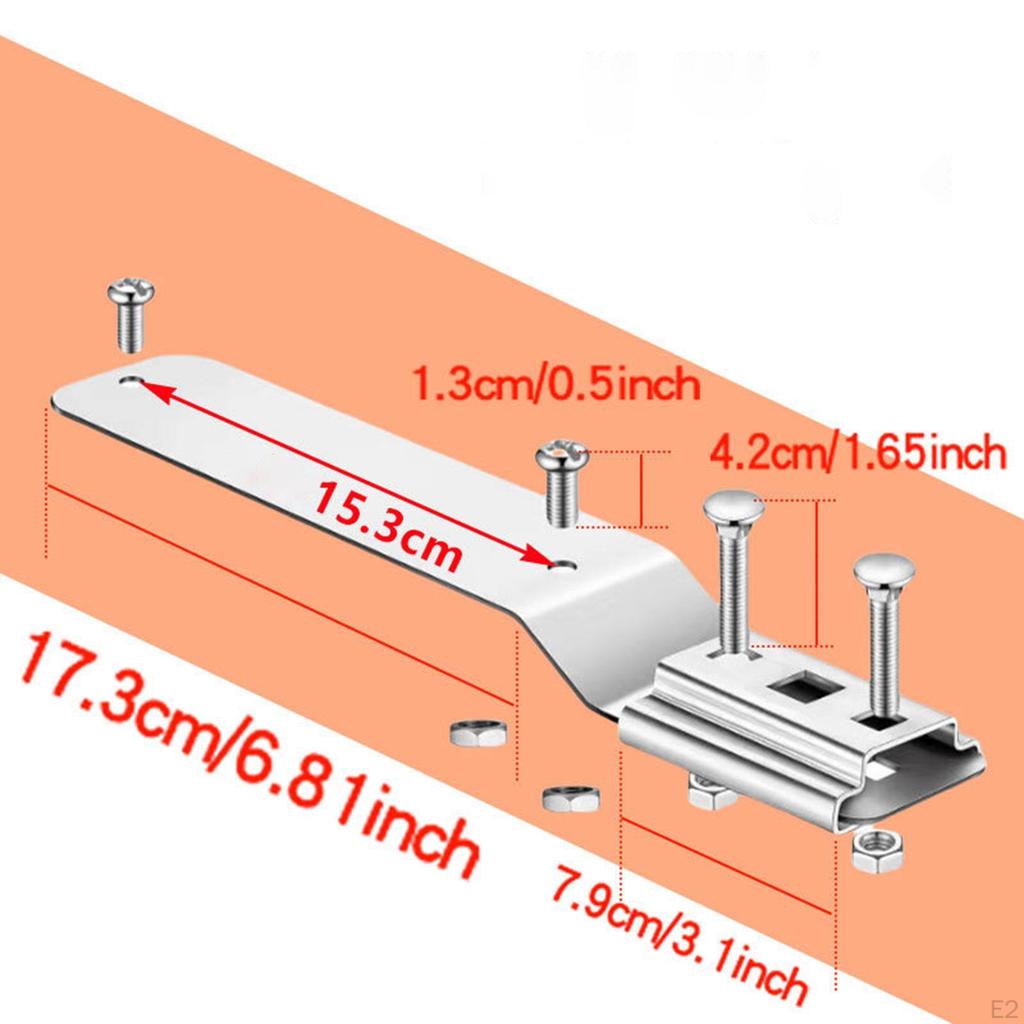 Vehicle Slow Moving Triangle Sign Mount Bracket Installation Rack with Nuts for Road Construction