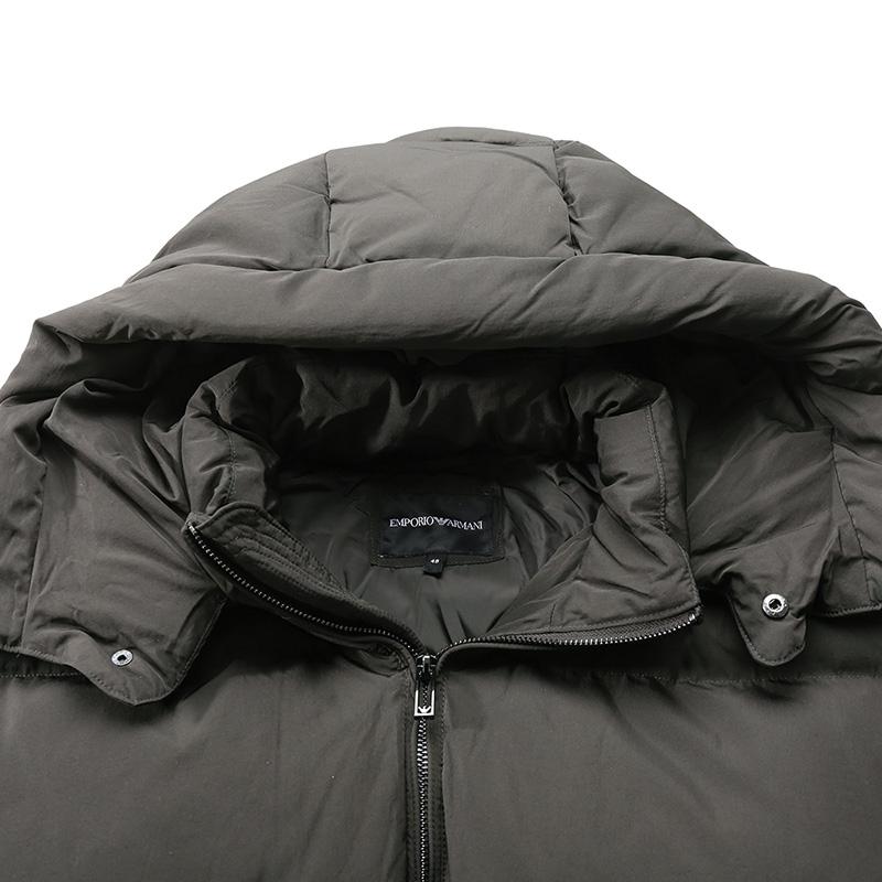 EMPORIO ARMANI Down Jacket Men's Green Coffee 6D1B83-1NVDZ-05A6