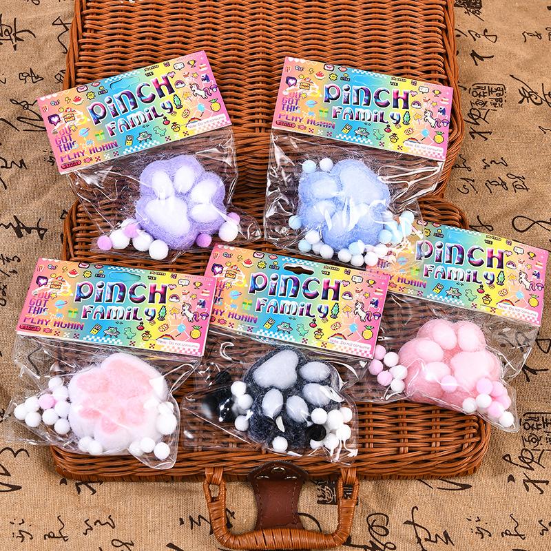 Super Soft Cat S Claw Donut Waffle Pinch Happy Food Play Pinch Happy Decompression Toy Creative Simulation Stress Reduction Artifact *2pcs