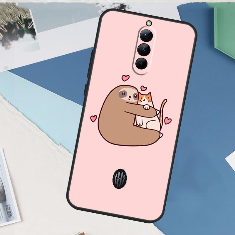 Cute Lovely Cozy Sloth Animal Case For ZTE Nubia Red Magic 8S 9S 10S 10 9 8 11 Pro Plus 6 7 6S 7S Pro 5G 6R 10 Air Cover