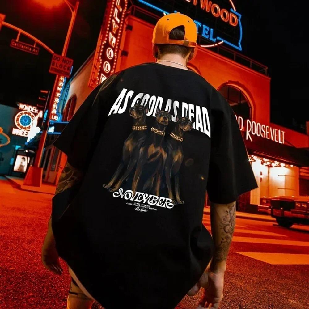 

Новая мужская футболка оверсайз из хлопка с короткими рукавами и принтом забавного медведя-пародии, летняя повседневная женская футболка с круглым вырезом, мужская одежда XXXXXL чёрный