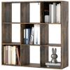 Nine-Cube Storage Shelf - Rustic Brown