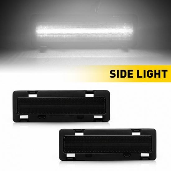 2x Smoked LED Front Side Marker Lights For 82-92 Chevy Camaro Pontiac Firebird A