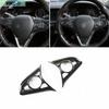 Fit For Buick Regal 2017- 2PCS Carbon Fiber Steering Wheel Button Frame Trim