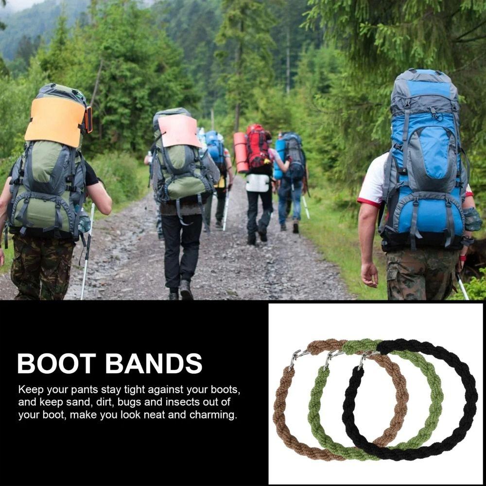 2Pcs Black Green Khaki Leggings Elastic Rope 18cm Riding Boot Rubber Band Outdoor Hiking