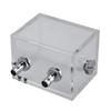 200ml Clear Water Tank Reservoir G1/4 2 Thread Mini Square Water Tank 5mm Thickness for PC Liquid Cooling System Accessories