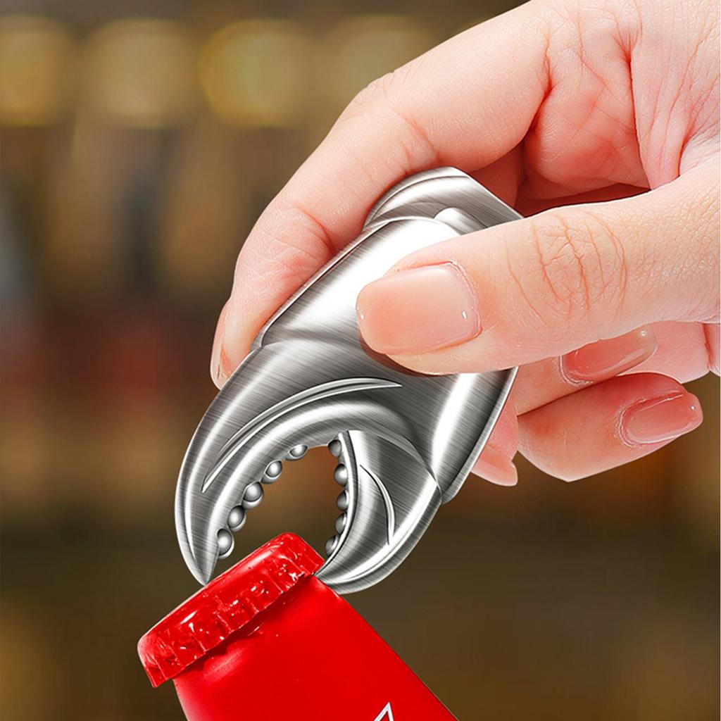 Beer Opener Crab Claw Shape Lid Remover Stainless Steel Manual Bottle Lid Opener For Beverage Wine Juice Kitchen Bar Restaurant