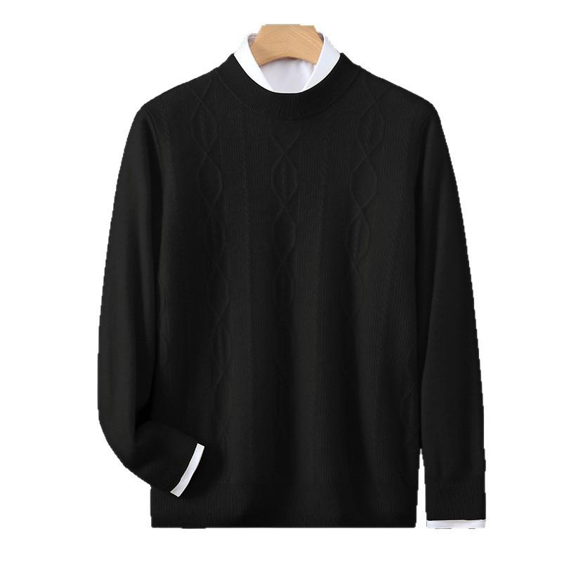 Men's Pure Wool Half-High Neck Pullover Sweater 2025 Autumn/Winter Collection