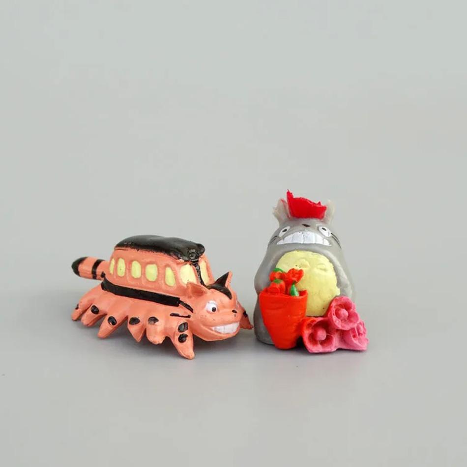 Anime Miyazaki Hayao Series Totoro Figure Mini Statue Cute Micro Landscape Decorative Ornaments Car Ornament Kid Gifts