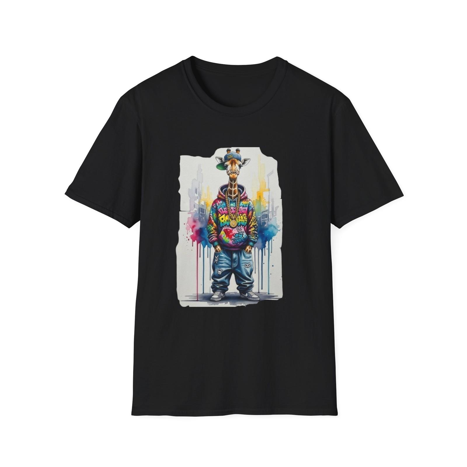 Colorful Graffiti Dog Graphic Unisex T-Shirt, Trendy Animal Tee, Gift for him S разноцветный