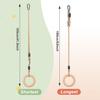YAERSI Wooden Gymnastics Rings,Pull Up Rings with Adjustable Buckle, Wooden Swing Rings for Kid's Home Exercise