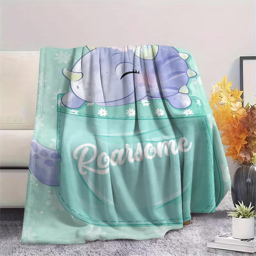 1 Stück Flanelldecke mit Cartoon-Druck, Hohe Qualität, Bequem für alle Jahreszeiten, Heimdekoration, Wärme und Komfort, Perfekt als Weihnachts- oder Geburtstagsgeschenk