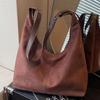 Korean Version Niche Large-capacity Tote Bag 2025 Autumn New Matte Shoulder Bucket Bag Simple Niche Shoulder Bag