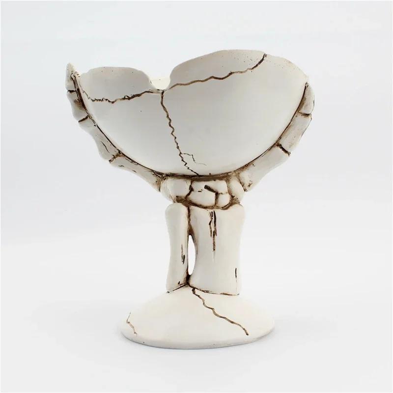 New Skeleton Hand Tray Storage Statue Artwork Skeleton Sculpture Jewelry Key Snack Ornament Storage Box Home Decorative Art Gift