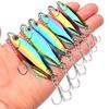 7g 10g 15g 20g 30g 40g Löffel Metall Jig Bunte Angelköder mit Haken Galvanisierte Angelköder Köder Makrele Barsch