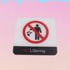 Acrylic Creative Signage No Littering Sign Wall Label Sticker Warning Badge for Office Schools Hospitals Parks Streets Shopping Malls Scenic Spots