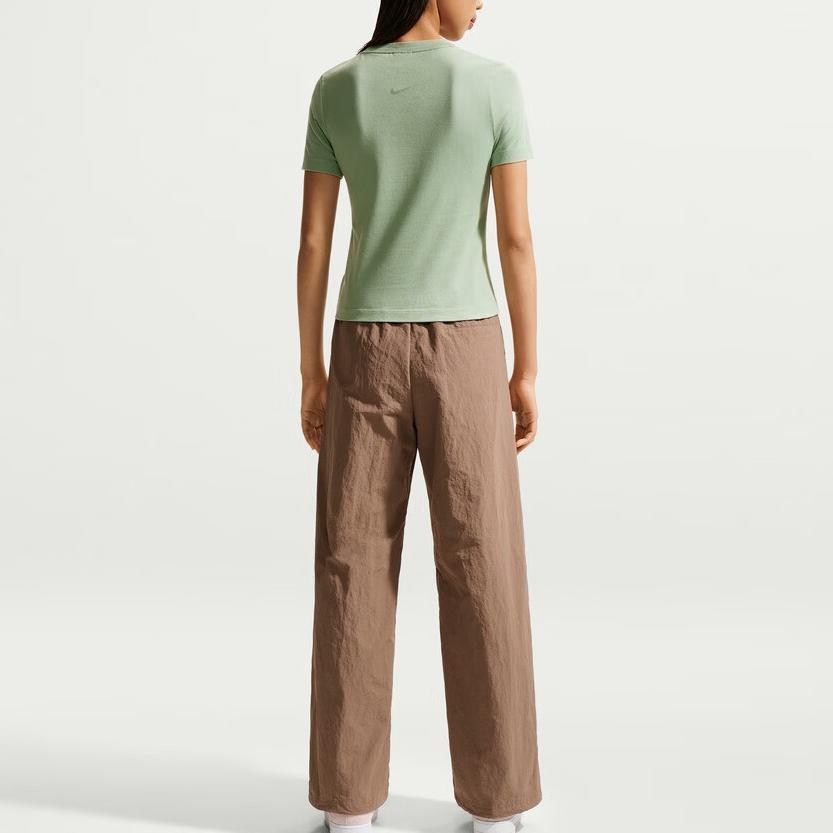 Nike T Shirts Women's Green Crew Neck Moderate IO1517-006