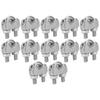12pcs 1/8 Inch M3 Stainless Steel Wire Rope Cable Clip Clamp U Bolt Saddle Fastener