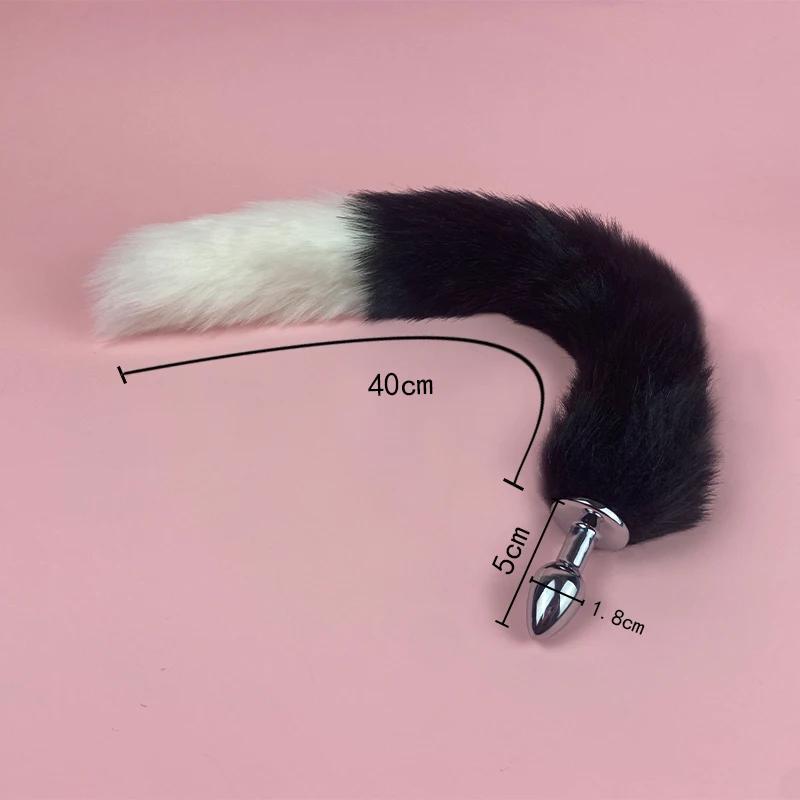 1.8/2.2CM Sexy Fox Anal Plug Mini Tail Anal Toys for Beginner Stainles Steel Cosplay Sex Toys for Couple Men Woman Adult Product