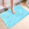 Tappetino da bagno con rose in rilievo Tappetino da bagno antiscivolo nel lavabo Vasca da bagno Tappeto da pavimento laterale Doccia Zerbino Memory Foam 3D Pad