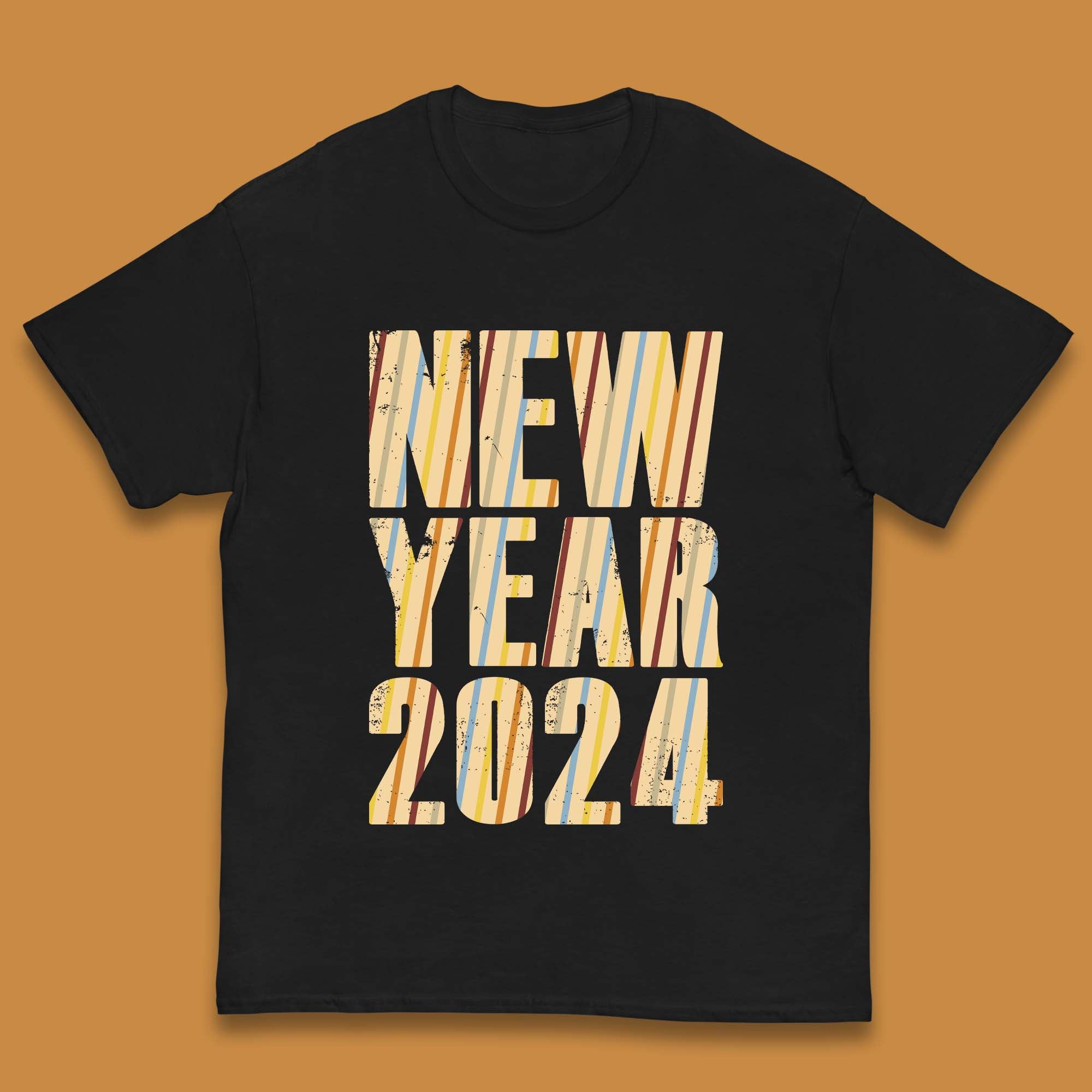 Retro Style New Year 2024 Kids T-Shirt 120