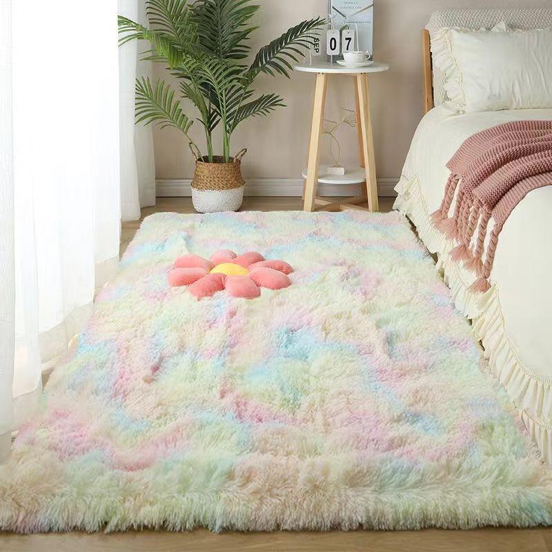 Alfombra Suave y Peluda para Sala de Estar, Alfombras Mullidas para Niños, Alfombra Grande de Área Beige de Felpa para Dormitorio, Habitación Infantil, Guardería, Decoración Moderna para el Hogar